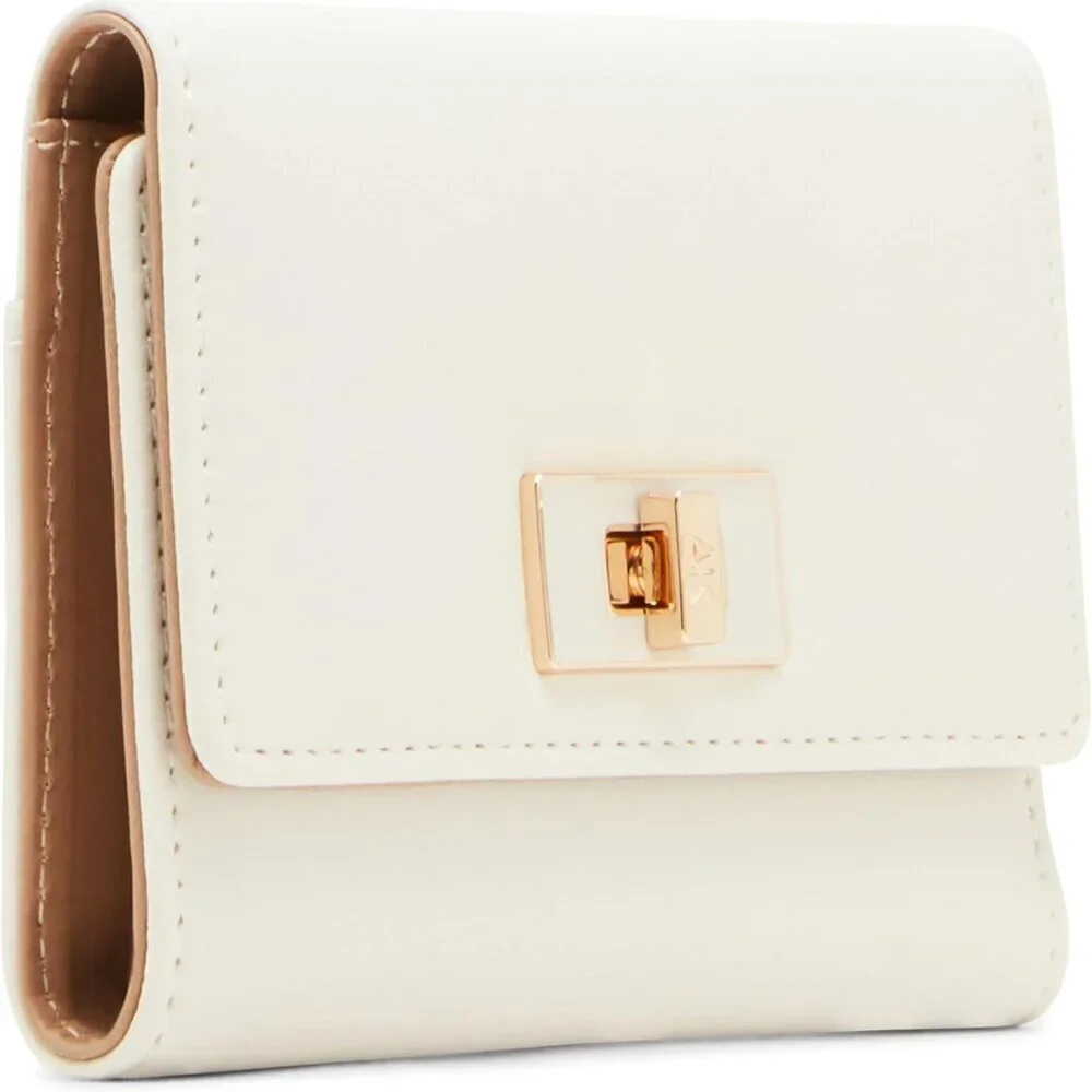 Medium Flap Wallet PVC Interior Card Slots Compact Womens Everyday Use